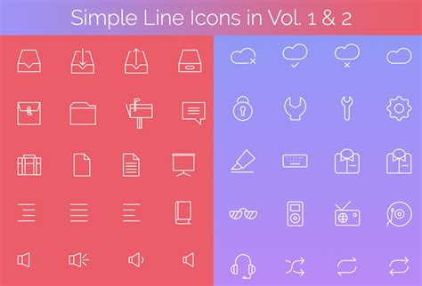 200+ Free Simple Line Icons - Graphicsfuel