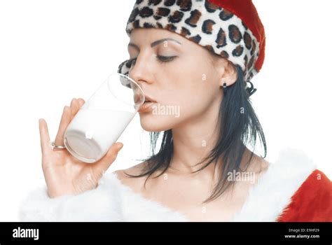 Santa with milk Stock Photo - Alamy