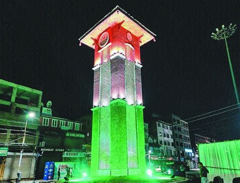 Clock Tower at Srinagar’s Lal Chowk illuminated in Tricolour - The Hitavada