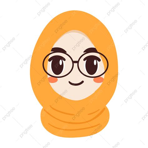 Hijab Clipart Vector, Cute Cartoon Girl Wearing Hijab, Hijab, Girl ...