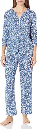 Karen Neuburger Women's Pajamas 3/4 Cardigan Long Sleeve Pj Set at Amazon Women’s Clothing store