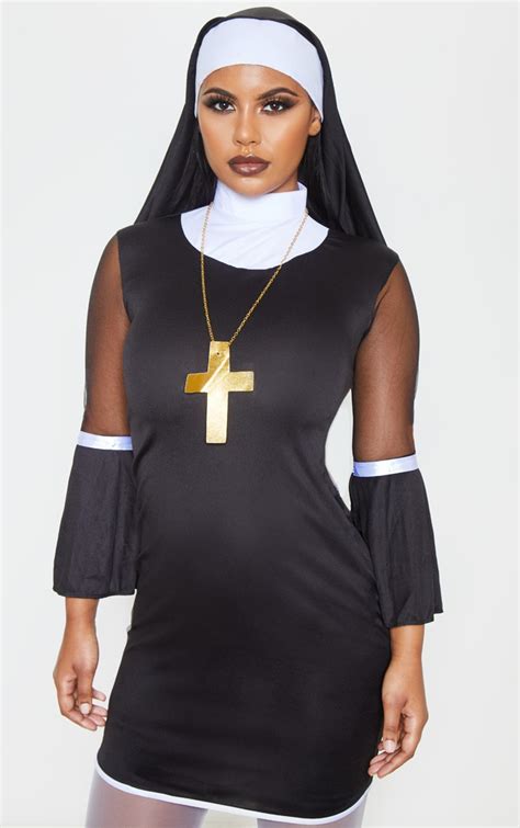 Black Naughty Nun Costume | Accessories | PrettyLittleThing