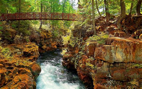 Wooden Bridge, rivers, nature, elements of nature, 3d and abstract, HD wallpaper | Wallpaperbetter