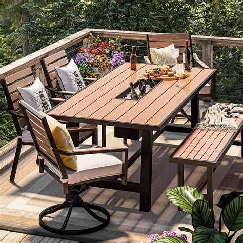 Shop allen + roth Fairway Oaks 6-Piece Patio Dining Set at Lowes.com