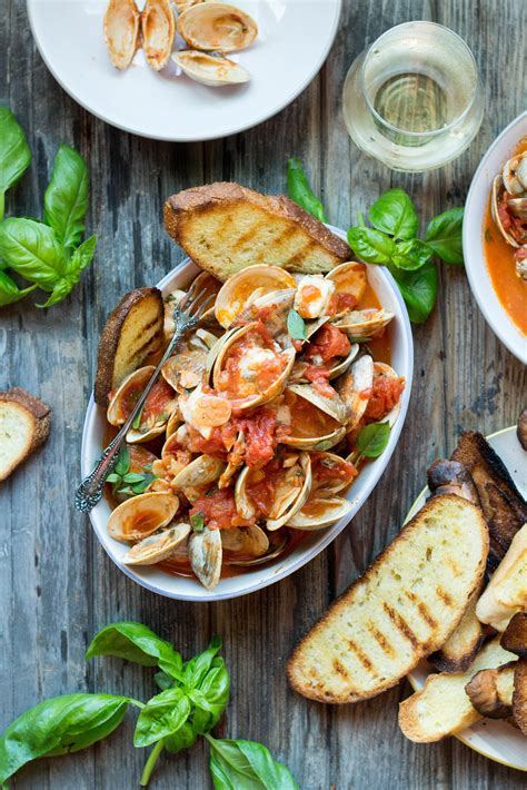 Clams with Tomatoes, Basil + Blue Cheese | Recipe | Steamed clams ...