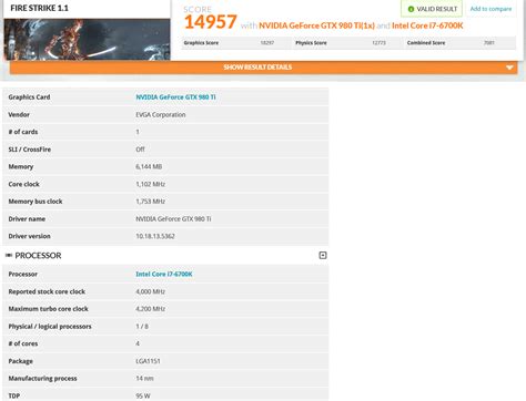 Is my benchmark score good (GTX 980 ti)? - EVGA Forums