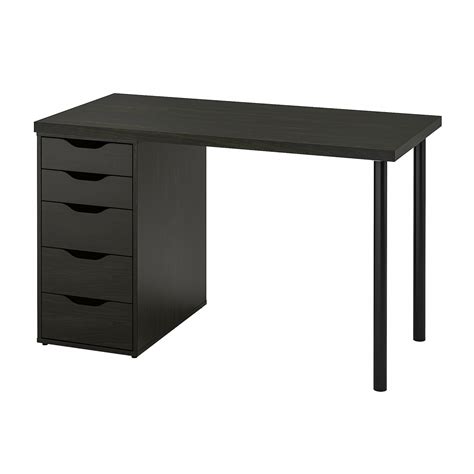 LAGKAPTEN / ALEX desk, black-brown/black, 471/4x235/8" - IKEA
