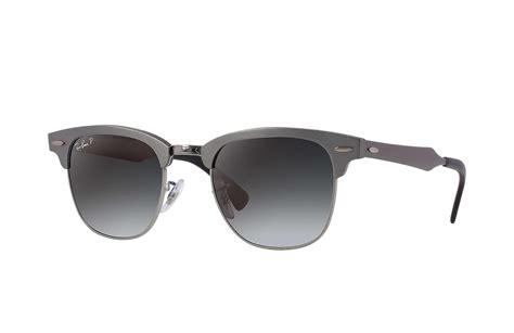 Ray-Ban Clubmaster Aluminum Gunmetal in Gray - Lyst