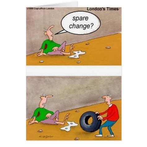 Spare Change: Offbeat Funny Cartoon Gifts & Tees Card | Zazzle