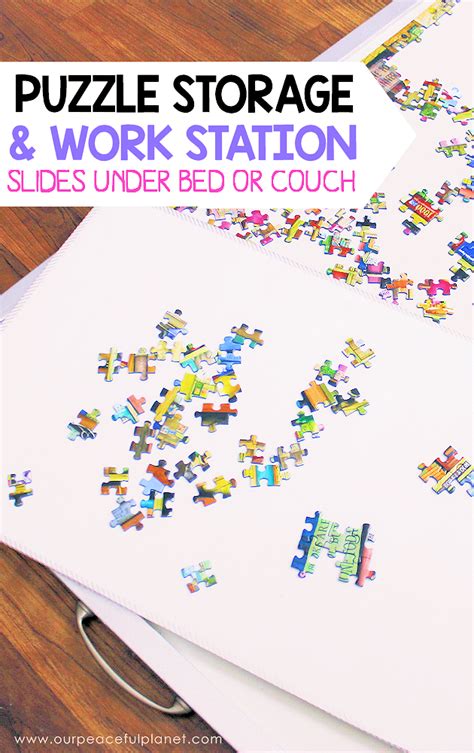 Quick DIY Jigsaw Puzzles Work Station & Storage Set