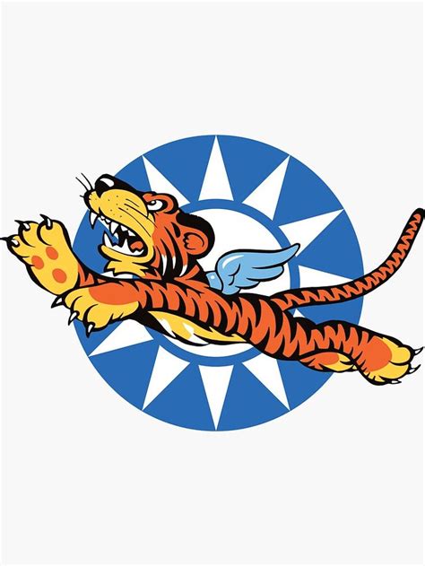 'Flying Tigers Retro Squadrons Insignia ' Sticker by Beltschazar in ...