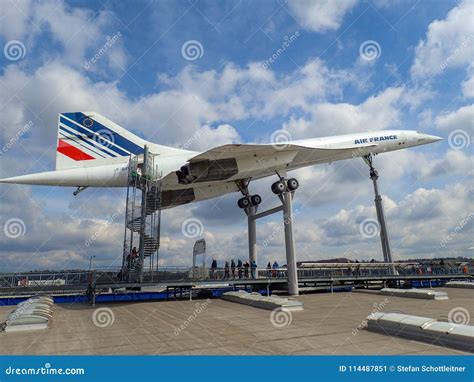 The concorde at a museum editorial photo. Image of airfield - 114487851