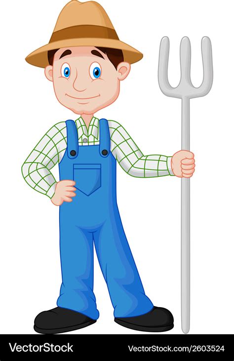 Farmer cartoon Royalty Free Vector Image - VectorStock