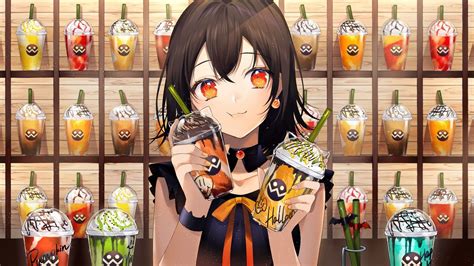 Cute Anime Girl Drinking Coffee Wallpapers - Wallpaper Cave