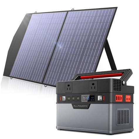 ALLPOWERS Portable Power Station 500W 606Wh/164000mAh with Portable Solar Panel 100W Included ...