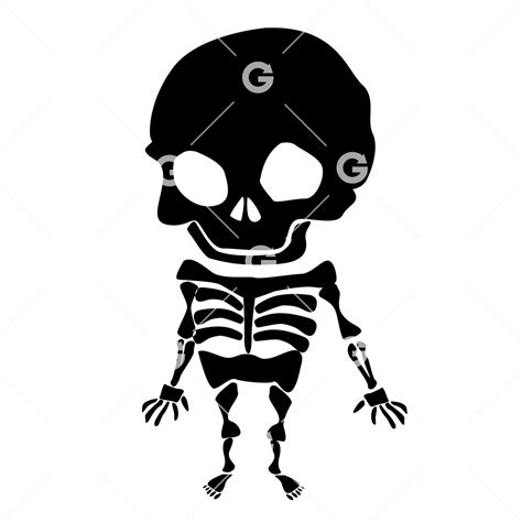 Cute Halloween Skeleton Clipart