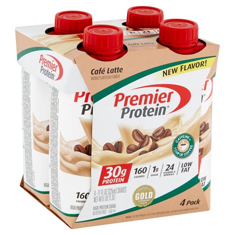 Premier Protein Café Latte High Protein Shake, 11 fl oz, 4 count ...