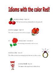 Colour idioms worksheets