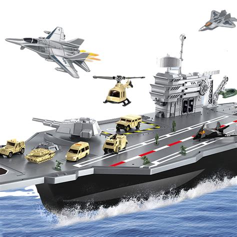 Buy NNA Aircraft Carrier Toy,with 3 Aircrafts and 6 Vehicles Aircraft Carrier Toys Army Set ...