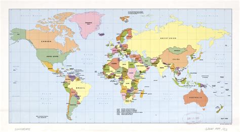 [Political map of the world, April 1989]. | Library of Congress