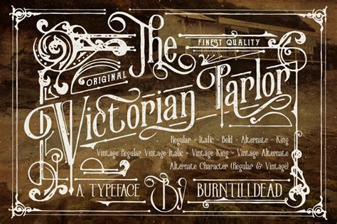 Victorian Parlor Font Family (2 styles) by burntilldead