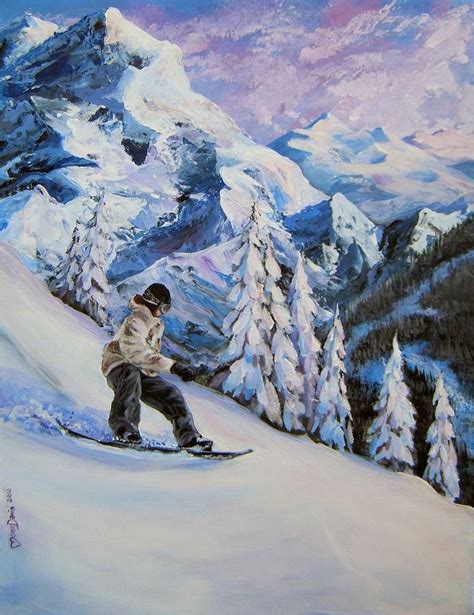 Snowboard Art and Skiing Art