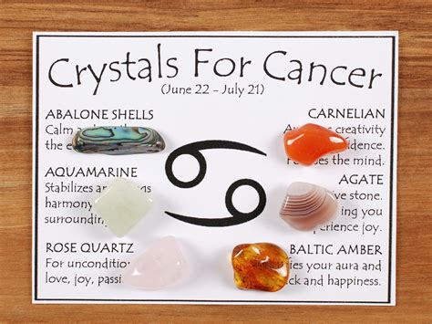 Cancer Zodiac Crystal Set Cancer Zodiac Stones Birthstone | Etsy