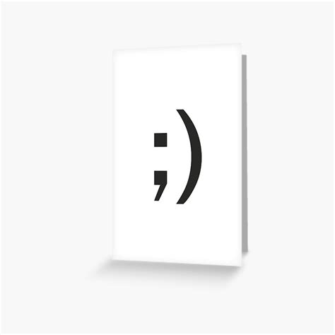 "Winky Face - Text Emoticon/Emoji" Greeting Card for Sale by Platnix | Redbubble