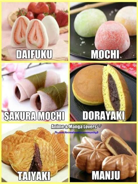 daifuku, mochi, sakura mochi, dorayaki, taiyaki, manju … | Asian ...