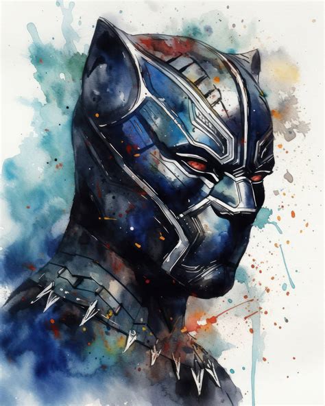 Watercolor Black Panther by svsingh28 on DeviantArt