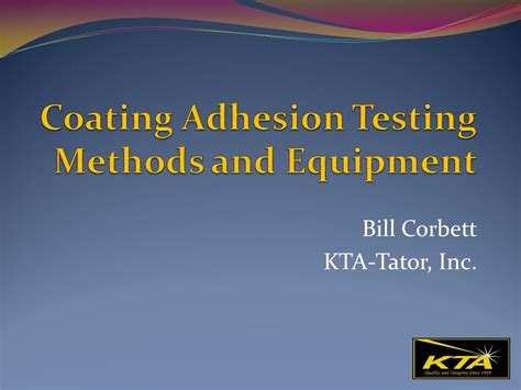 Coating Adhesion Testing Methods and Equipment - ppt download