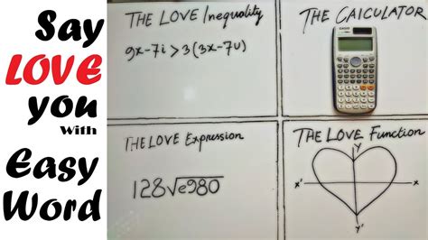 Math Equation Turns Into I Love You - Tessshebaylo