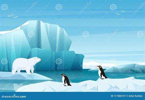 Arctic Landscape Pattern Cartoon Vector | CartoonDealer.com #42275925