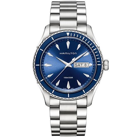 Quartz Watch Hamilton Jazzmaster Seaview blue 42 mm. H37551141