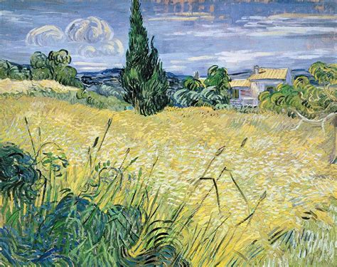 van Gogh "Landscape with Green Corn" (1889) Glossy Poster - Walmart.com - Walmart.com