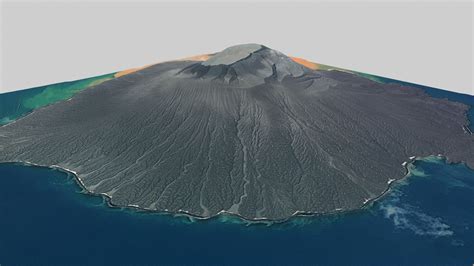 Volcano Krakatoa Indonesia - 3D Model by clickshop3d