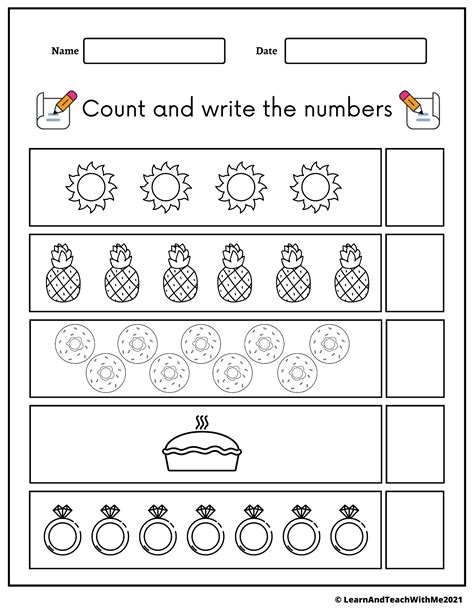 Numbers 1-20 Worksheets black & white and color | Made By Teachers