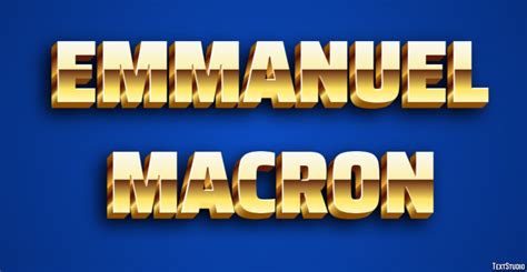 Emmanuel Macron Text Effect and Logo Design Celebrity