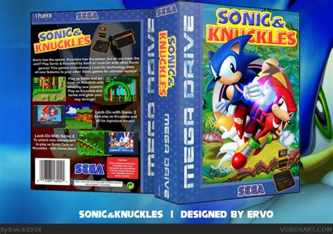 Sonic & Knuckles Genesis Box Art Cover by Ervo