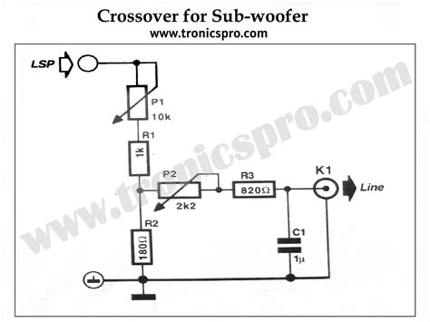 Subwoofer Crossover Circuit Diagram - TRONICSpro