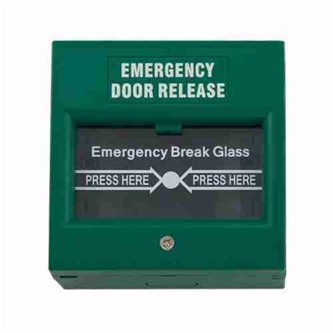 Emergency Break Glass Fire Alarm Exit Button Green - Smartweb Africa