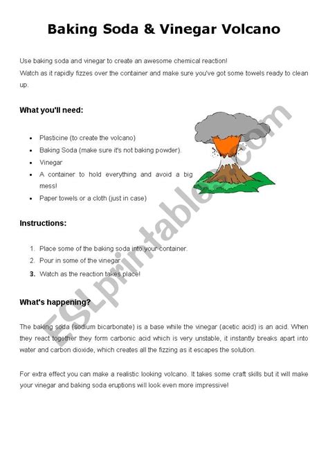 Create a volcano - ESL worksheet by veeryam