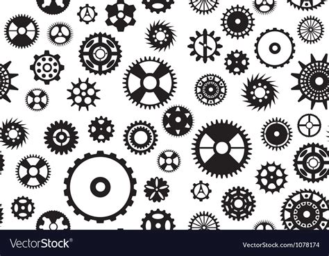 Seamless gear background Royalty Free Vector Image