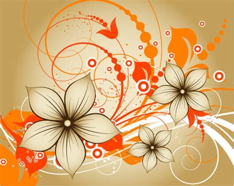 Elegant abstract flower vectors graphics 13 eps | UIDownload