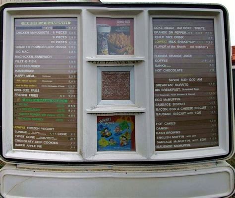 Early 90's McDonald's Drive Thru Menu : r/nostalgia