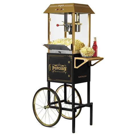 Nostalgia Popcorn Maker Machine - Professional Cart With 10 Oz Kettle Makes Up to 40 Cups ...