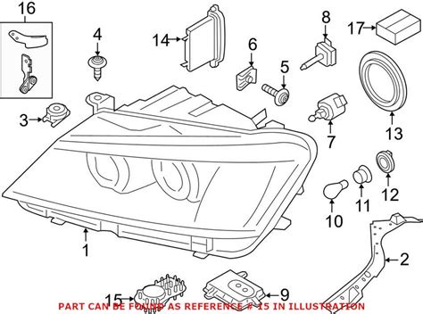 BMW Headlight Halo Ring Emitter Set Genuine BMW 63117263051