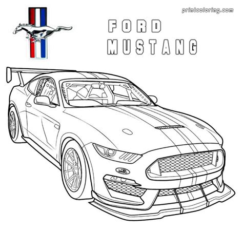 Coloring Pages Cars Mustang