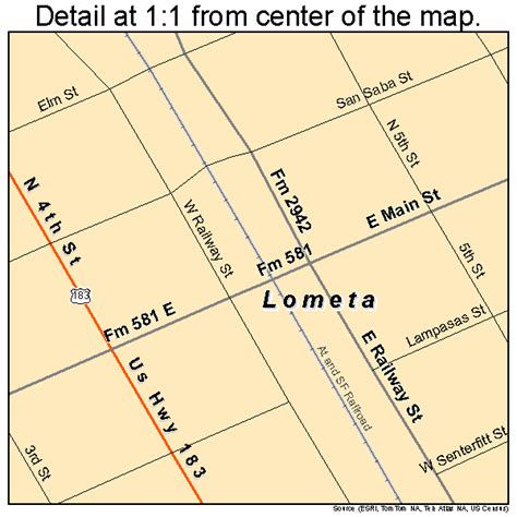 Lometa Texas Street Map 4843516