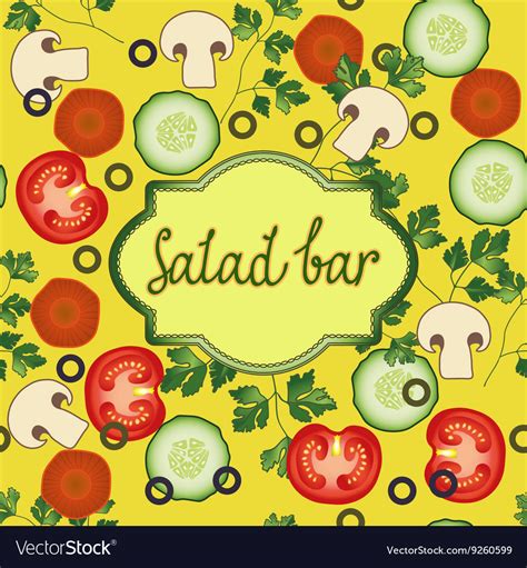 Salad bar template Royalty Free Vector Image - VectorStock